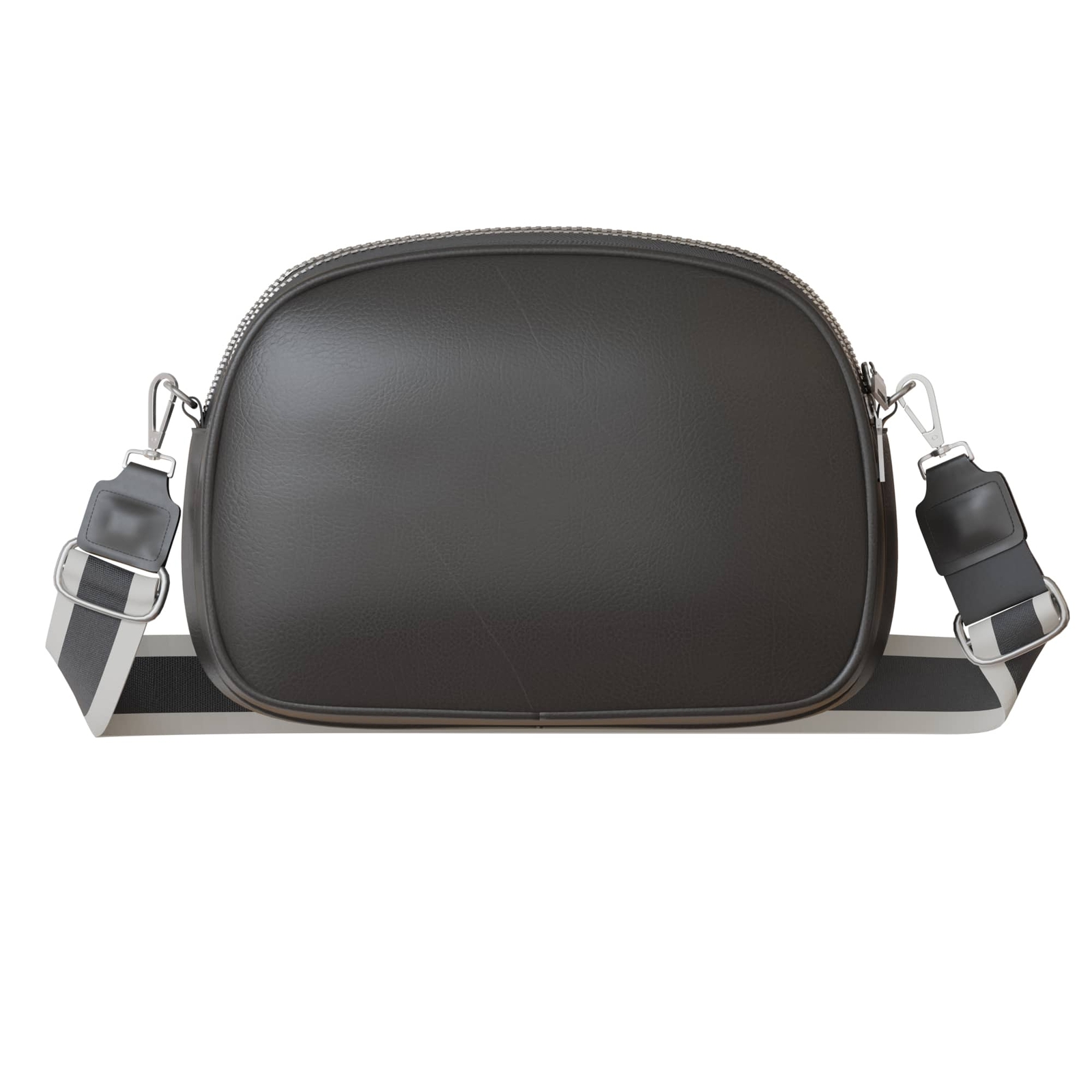 ママ EU38/24.5cm Women's Crossbody Shoulder Hip Bag Vegan Leather 30626 Black