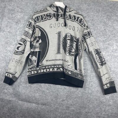 Evolution by Design Benjamin Franklin 100 Dollar Bill Hoodie Size Large (L)