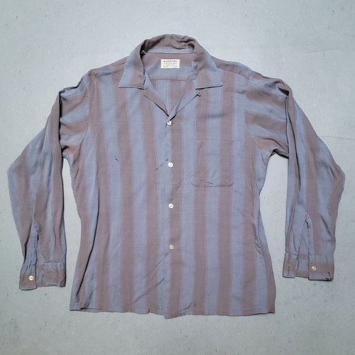 トップス 50s ARROW vintage black rayon shirt トップス 50s ARROW vintage black rayon shirt l45s4 1950's