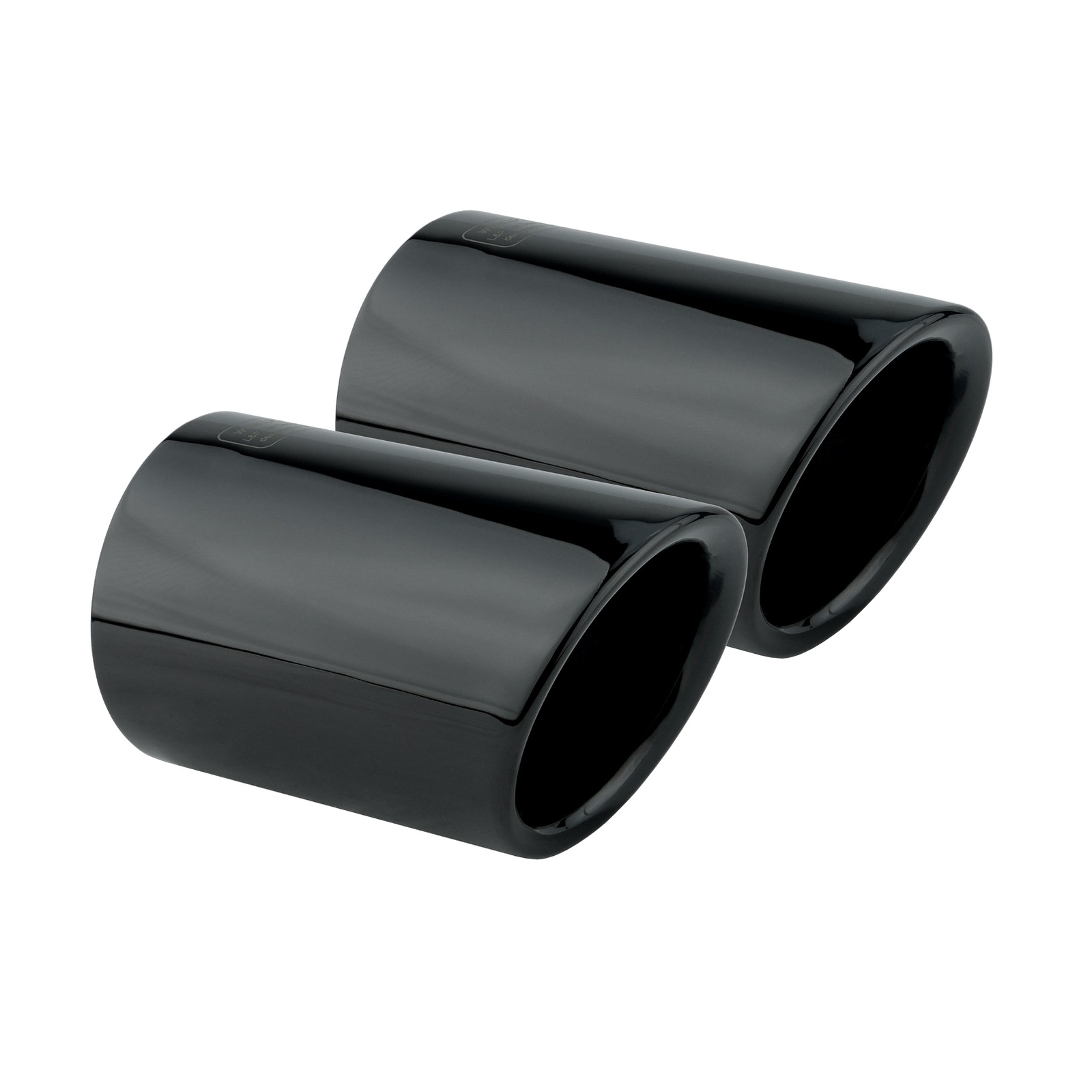 2 Auspuffblende Schwarz Edelstahl f. Audi A1 8X A3 8P 8V Auspuff Endrohr Blenden