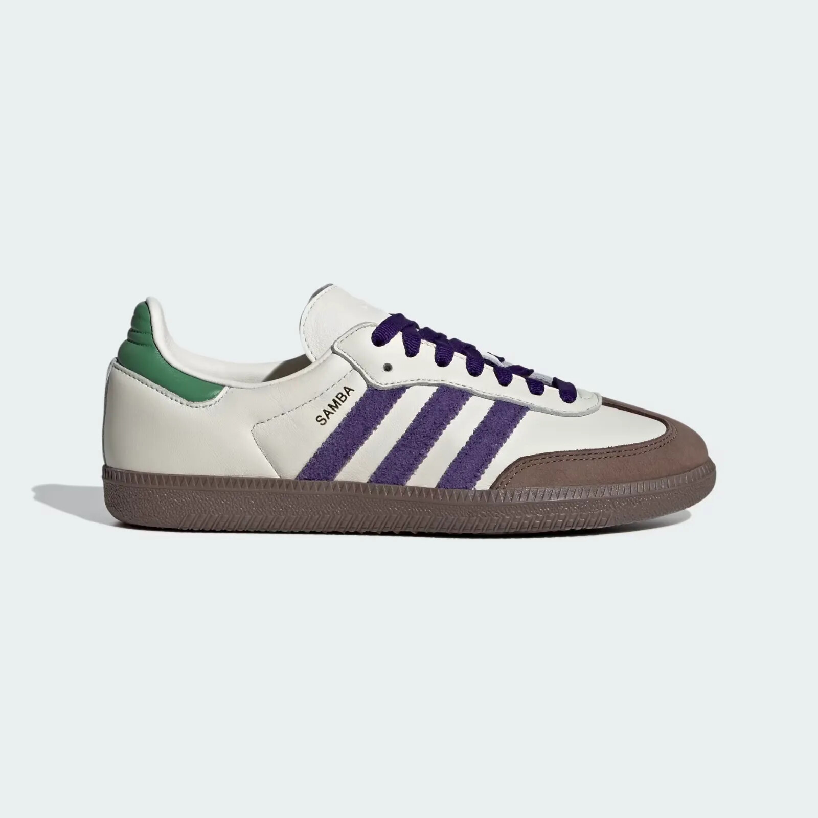 New Adidas Women's Samba OG Shoes - White /Purple /Green New Adidas Women's Samba OG Shoes - White /Purple /Green