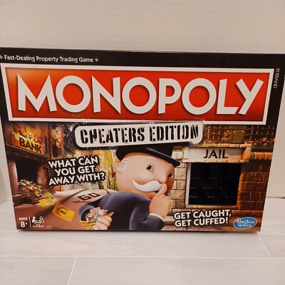 Monopoly Cheater's Edition Table Top Game, Board Game Hasbro  Complete.
