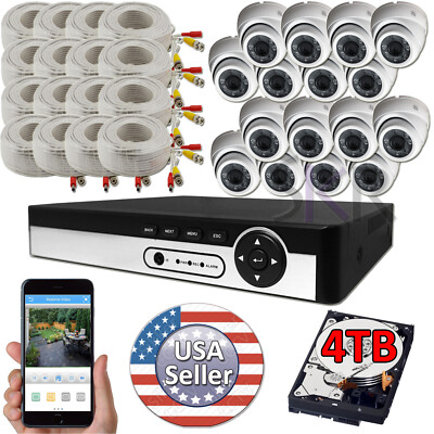 Sikker 16 Channel DVR 4 Megapixel BNC Dome Cameras System package 2K 1440P 4MP