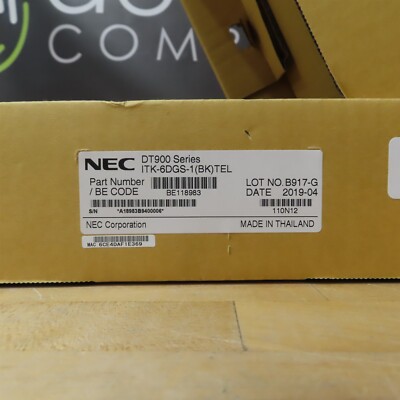 NEC DT900 ITK-6DGS-1-BK VoIP Office Business Telephone Black BE118983