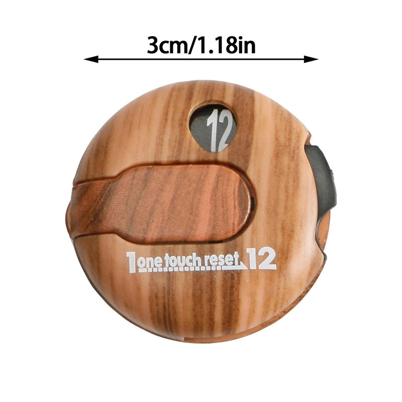 Golf Stroke Counter Score Counter With Wood Grain Design Golf Stroke Counter