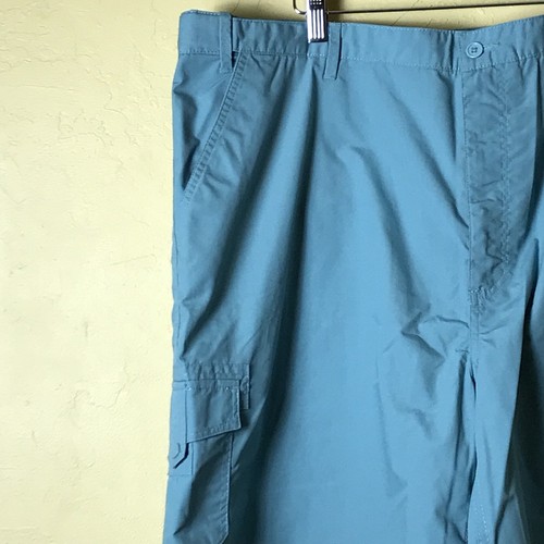Haband's Fit Forever Mens Size 44 Shorts Teal Cotton Polyester Blend  Flat Front
