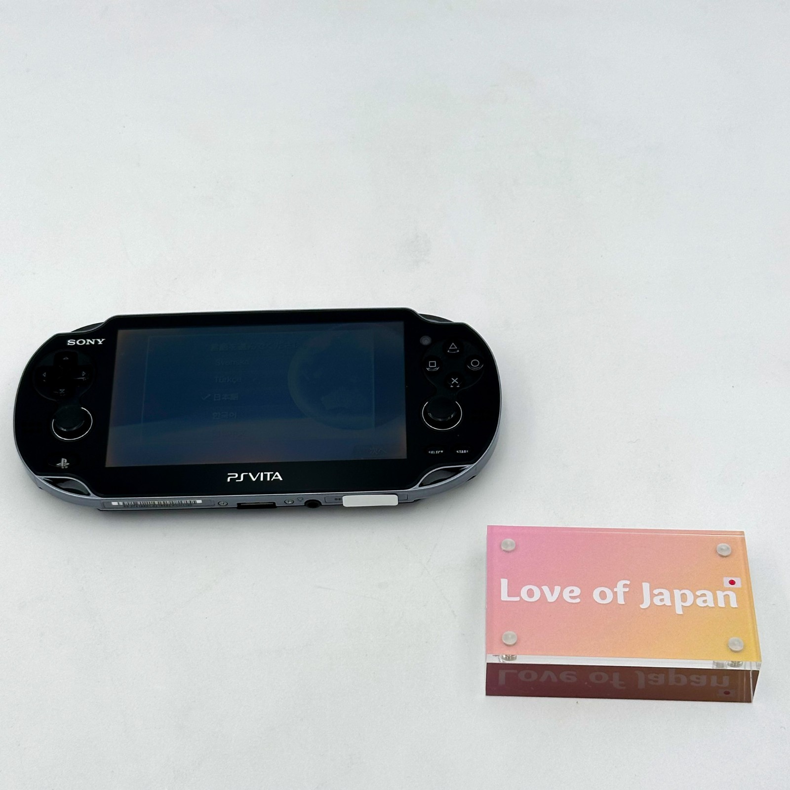 PS Vita console PCH-1100 Crystal Black OLED Console Slim Good Condition Tested