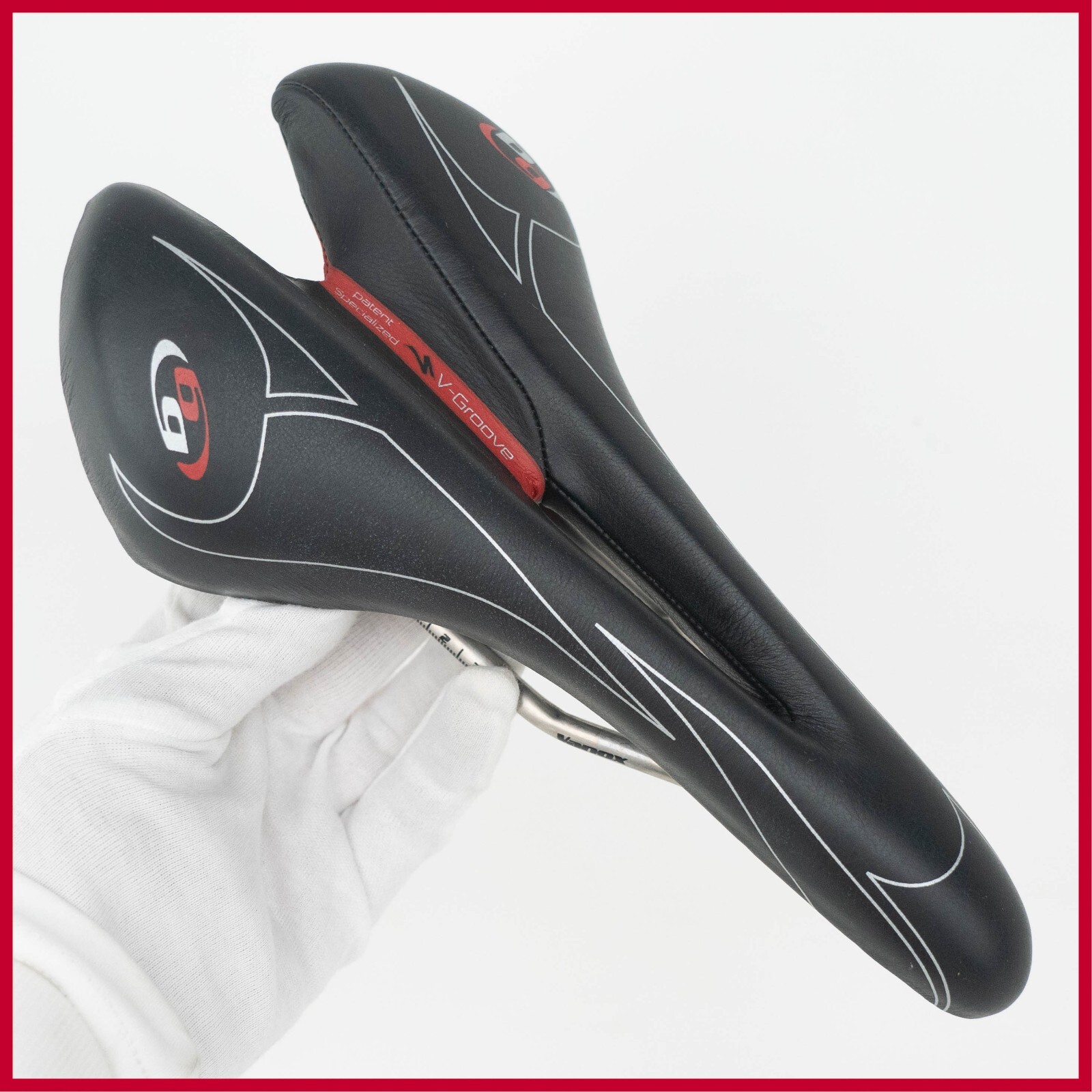 NOS SPECIALIZED V-GROOVE BLACK VINTAGE SADDLE SEAT RACING