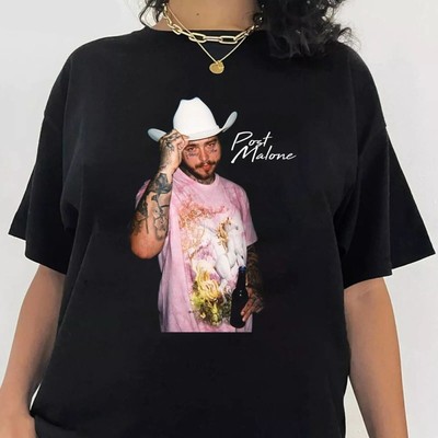 New Post Malone World Tour 2023 2024 Cotton Black T-Shirt gift new new