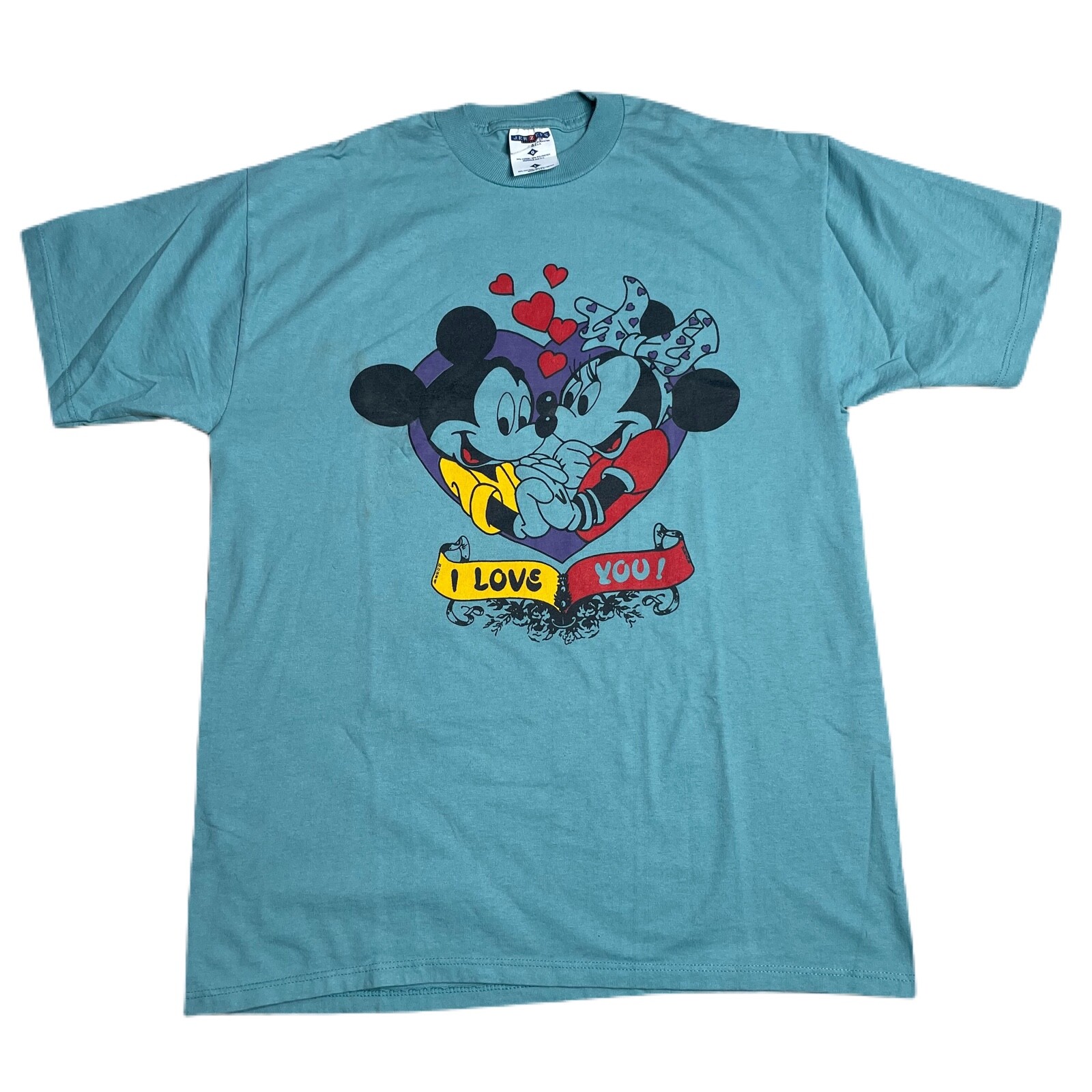 Vintage Disney Mickey and Minnie Mouse I Love You T-Shirt