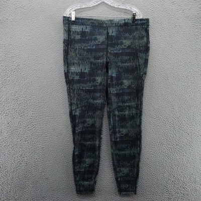 DSG Mens Run Tight XL Teal Black Abstract Print Media Pocket Baselayer NEW
