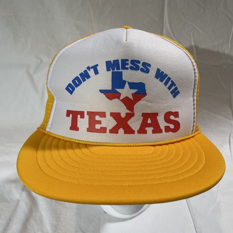 Cap Nissin Don't Mess With Texas Mesh Snap Back Nos
