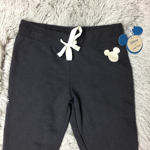 Junk Food Disney Mickey Mouse Boys Sz M Gray Joggers New