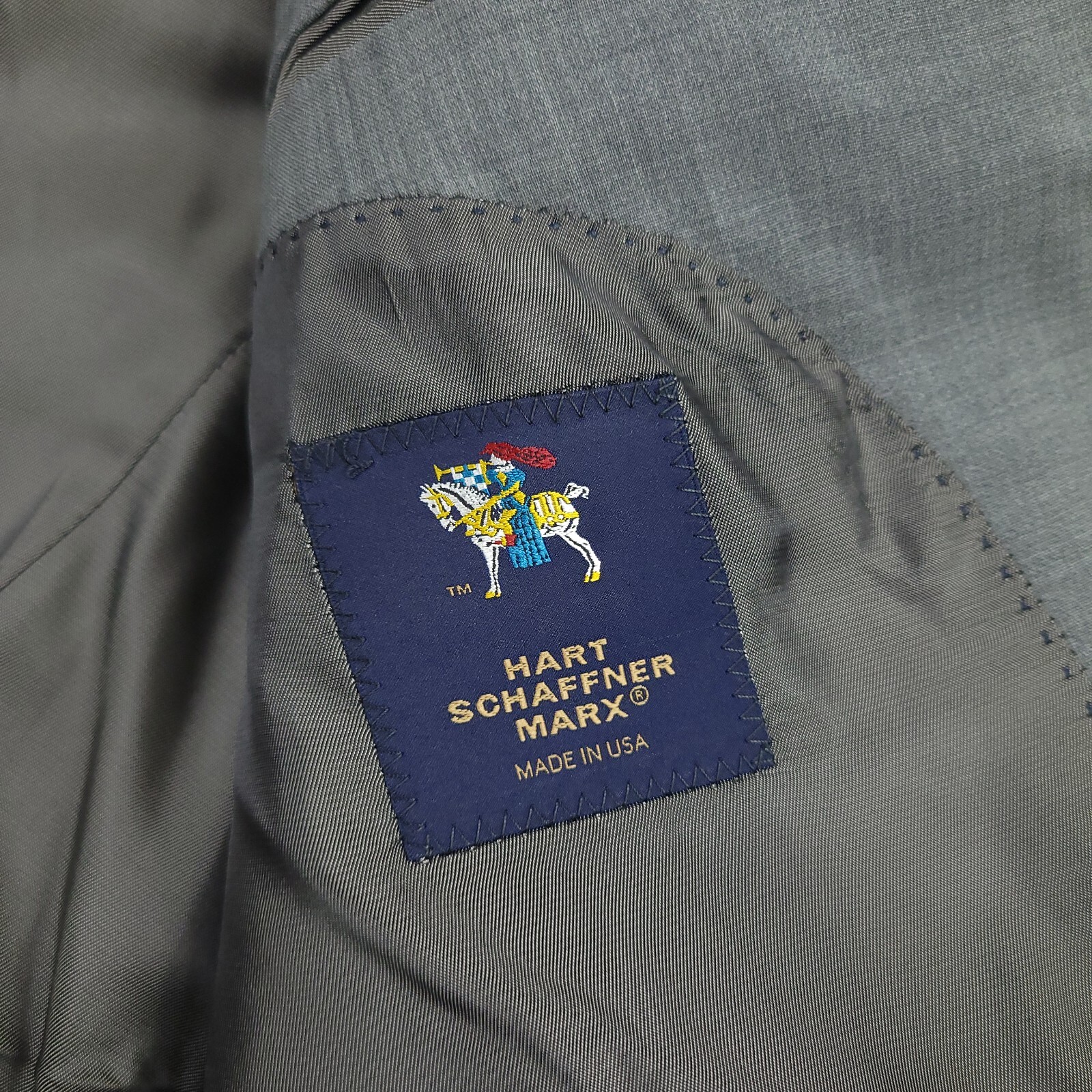 HART SCHAFFNER MARX $895 HART SCHAFFNER MARX BROOKLYN FIT SOLID GRAY WOOL SUIT MENS SIZE 42L X 36