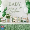 Baby in Bloom Decal Sign Baby Shower Arch Sticker Gender Reveal Party Backdrop Decal Sign Ideal for Arch Backdrop Wall or Any Smooth Surface Decorations (Forest Green)