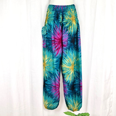 Ladies Harem Pants Baggy Bohemian Boho Hippie Aladdin Yoga Genie Trousers HTD