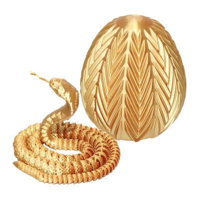 3D Printed Snake Egg Desktop 3D Printing Snake Egg with Snake Inside Decorations