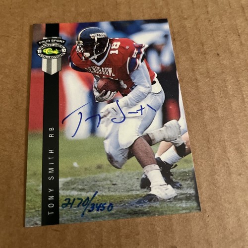 1992 Classic Four Sport AUTO SP /3450 Tony Smith Football