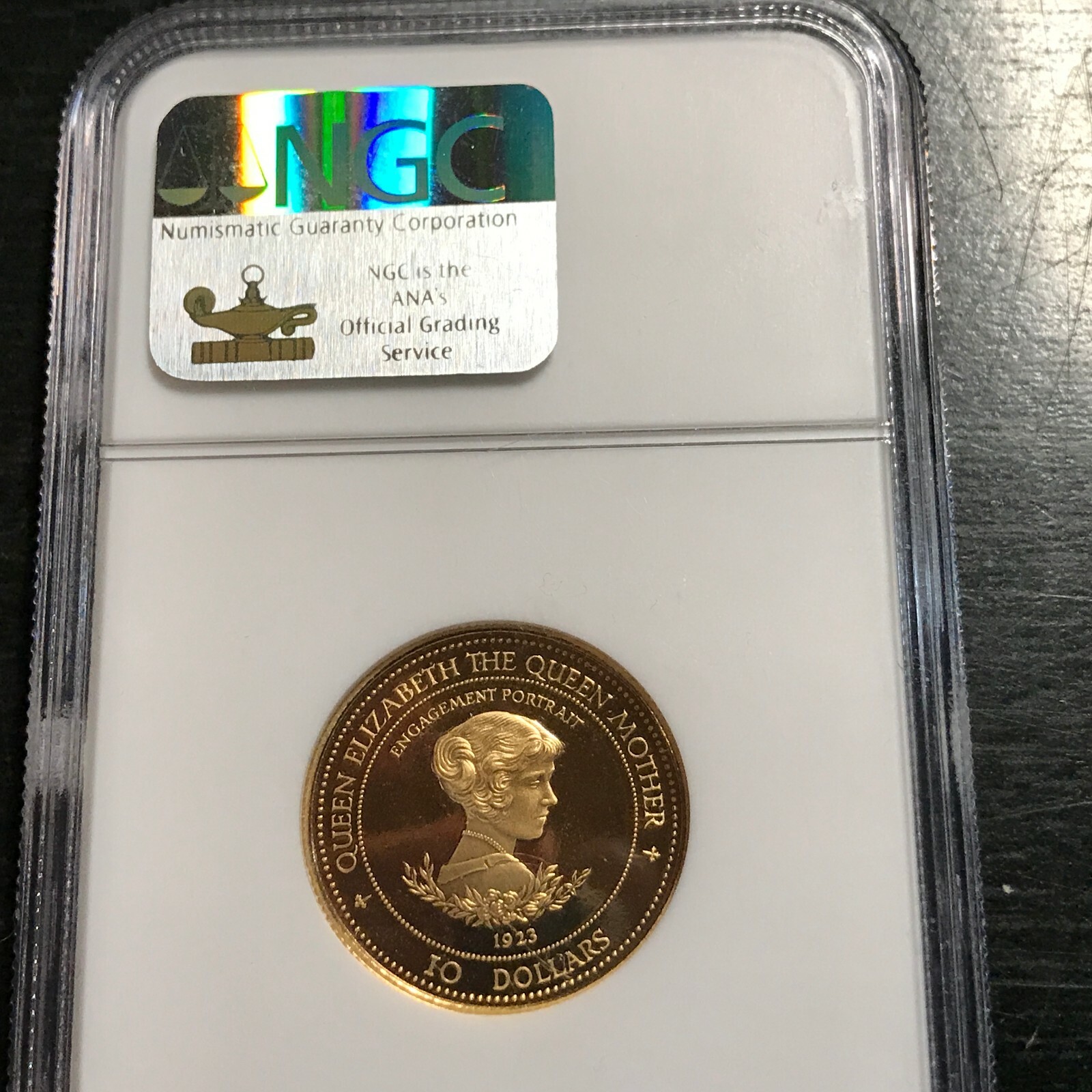 1995 BARBADOS GOLD $10 QUEEN MOTHER NGC PROOF 68 ULTRA CAMEO