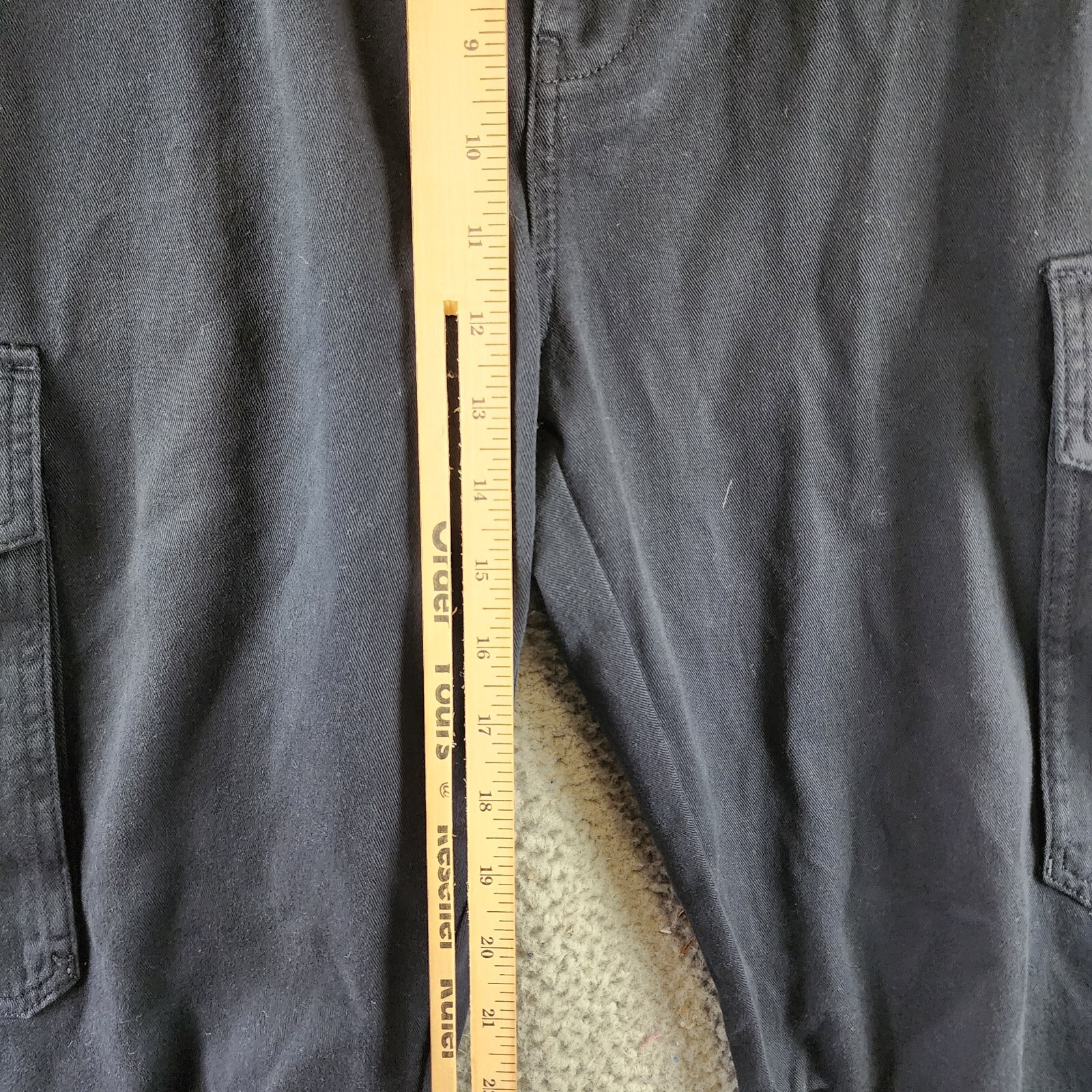 Officine Générale Kenny Pigment Dye Cargo Pants Men's 54 Dark Navy Zip & Button - Picture 9 of 15