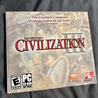 Video Game PC Sid Meiers Civilization III + Cardboard Cover Jewel
