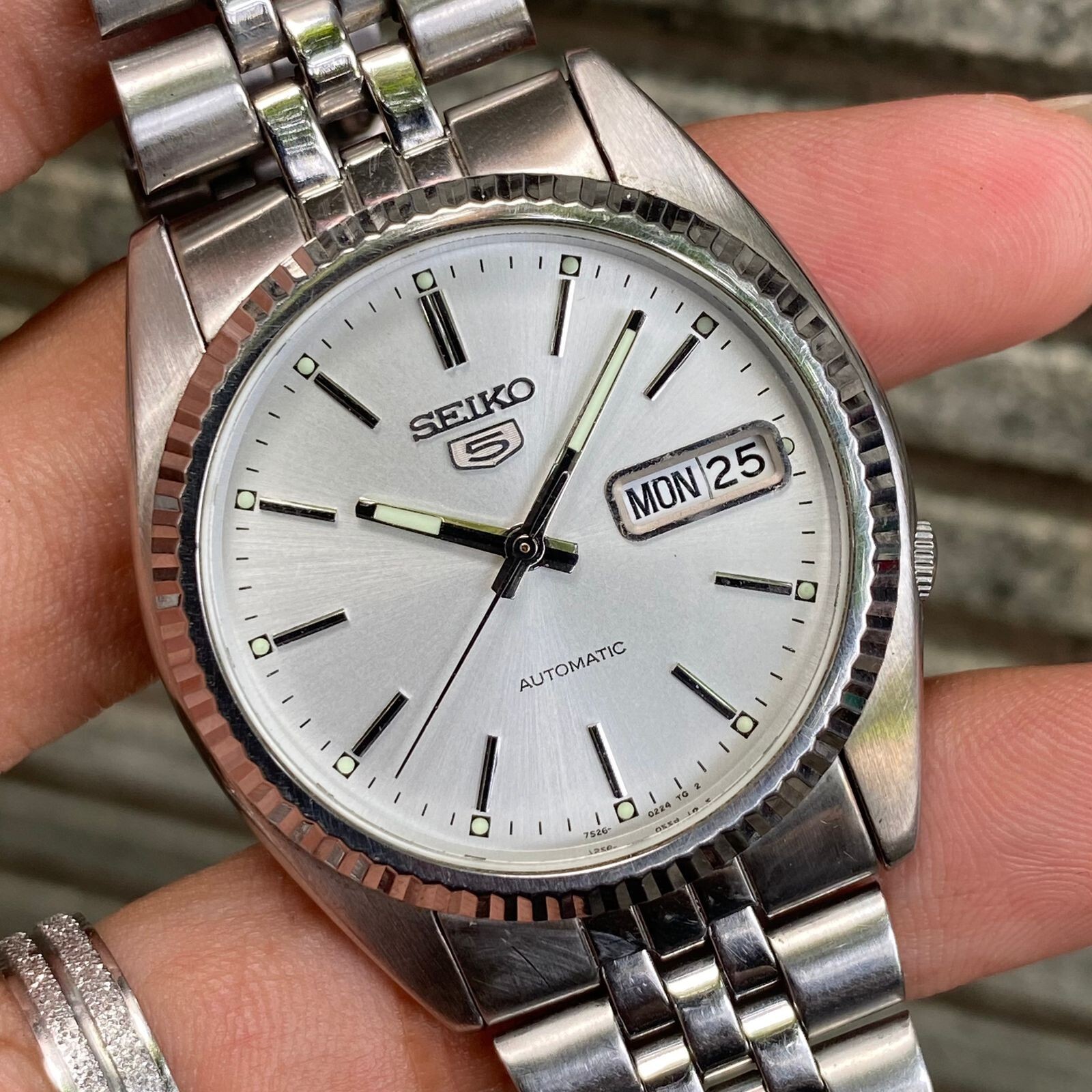 RARE Seiko 5 SNXJ89 President Automatic 7s26-0500 Silver RARE Seiko 5 SNXJ89 President Automatic 7s26-0500 Silver