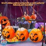 Capoda Halloween Pumpkin Candy Buckets Trick or Treat Pumpkin Pail Candy Bowl Holder with Handle Halloween Plastic Pumpkin Face Candy Basket on Rack for Halloween Party Favor Home Decoration Supplies