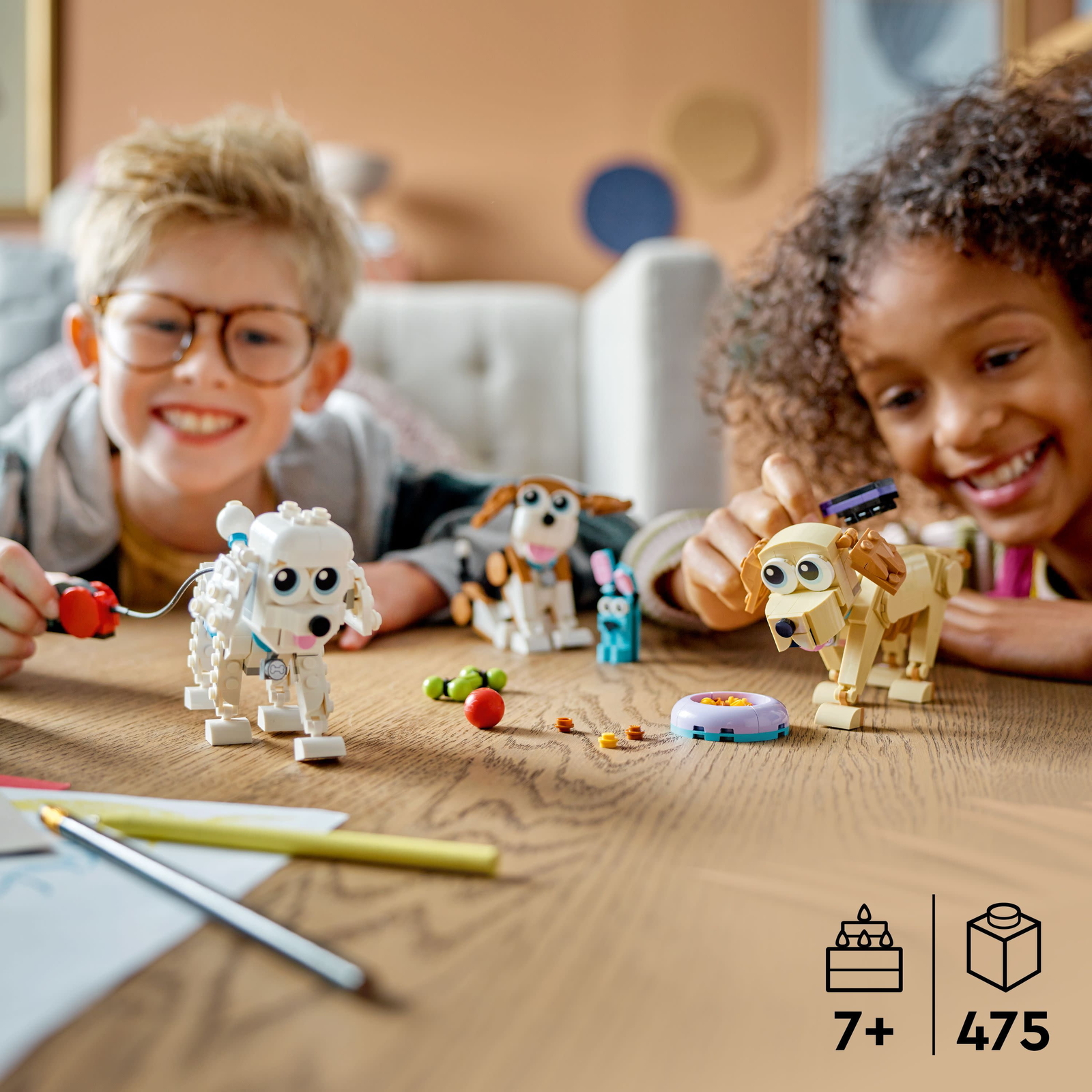 LEGO Creator 3-in-1 Adorable Dogs Building Toy Set 31137, Gift for Dog Lovers