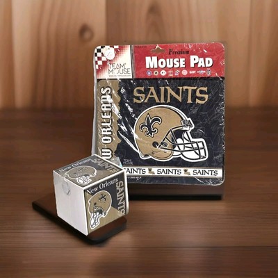NFL Team Cube Note Pad New Orleans Saints 3.5'' x 3.5'' Mouse Pad NEW & Sealed