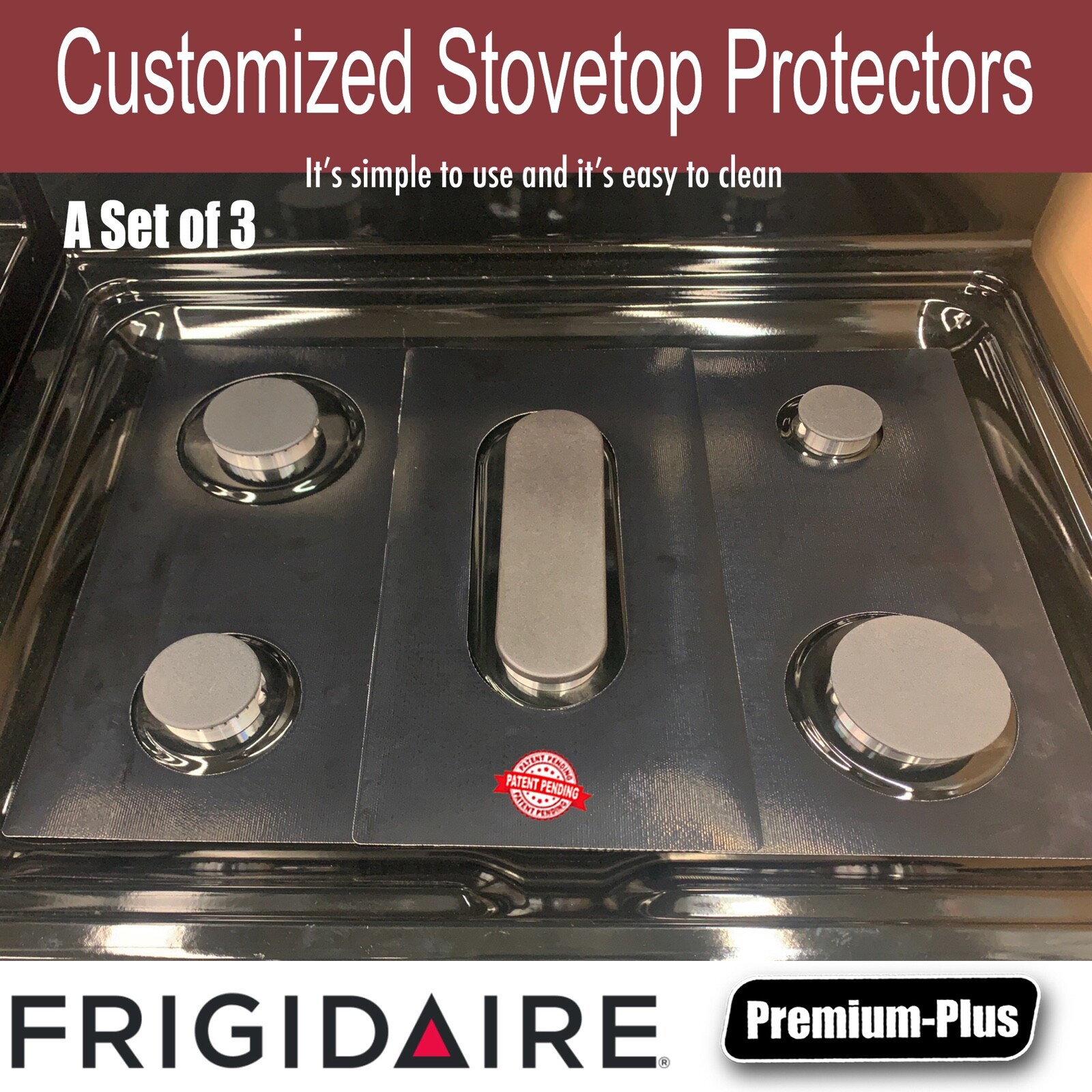 Frigidaire Gas Stove Protectors, Custom cut to fit your Stove, Lifetime Warranty