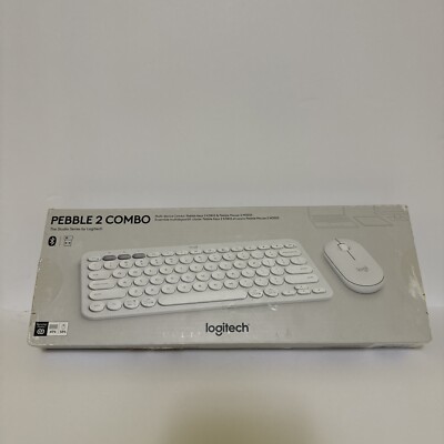 Logitech Pebble 2 Combo,Wireless Keyboard & Mouse, Quiet and Portable, Open Box