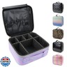 MORMID Travel Makeup Train Case Cosmetic Case Organizer Portable Artist Storage Bag with Adjustable Dividers for Cosmetics Makeup Brushes Toiletry Jewelry Digital Accessories (Purple)