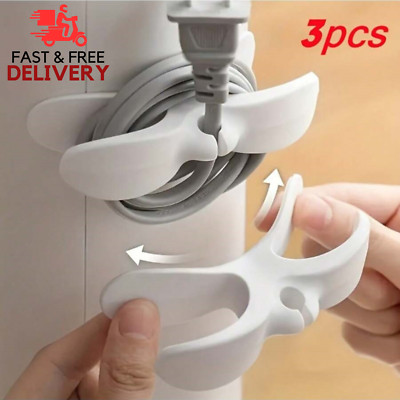 3pcs Kitchen Cord Winder - No-Punch Organizer, Power Cable Management Tool
