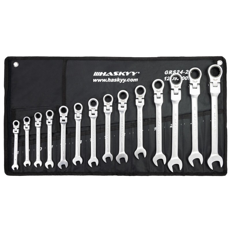 Ratsche-Ringmaulschlüssel Set – 8–19 Mm, Flexibel Drehbar, Perfekt Für Auto & Fahrrad
