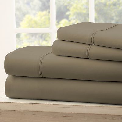 Kaycie Gray Basics 4PC Sheets Set Ultra Soft Hypoallergenic 19 Different Colors