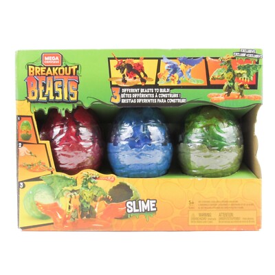 Mega Construx Breakout Beasts Slime Surprise 3-Pack 2019 Discontinued Mattel New