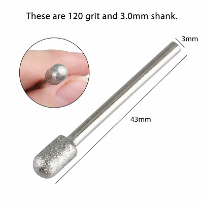 20Pcs 120 Grit Diamond Burr Set Drill Bits Set for Dremel Tool Rotary Grinding