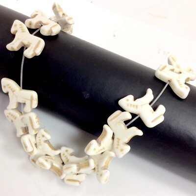 Howlite Zuni Horse Bead Magnesite Turquoise Loose Beads 24pcs Horse Pendant