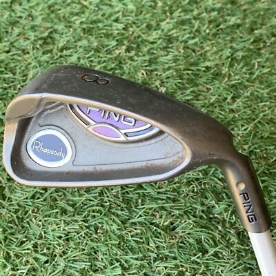 Ping Rhapsody Single 8 Iron Gold Dot 4° Flat ULT 129 Ultra Light Ladies Graphite