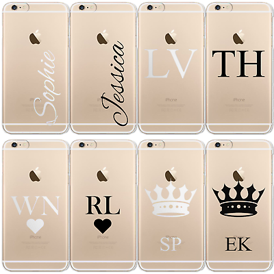 PERSONALISED INITIALS S6 S7 S8 S9 NOTE 9 CASE CLEAR HARD COVER FOR SAMSUNG PHONE