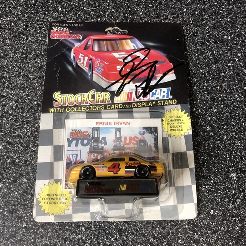 Autographed 1992 Ernie Irvan #4 Kodak Racing Champions StockCar 1/64 NASCAR