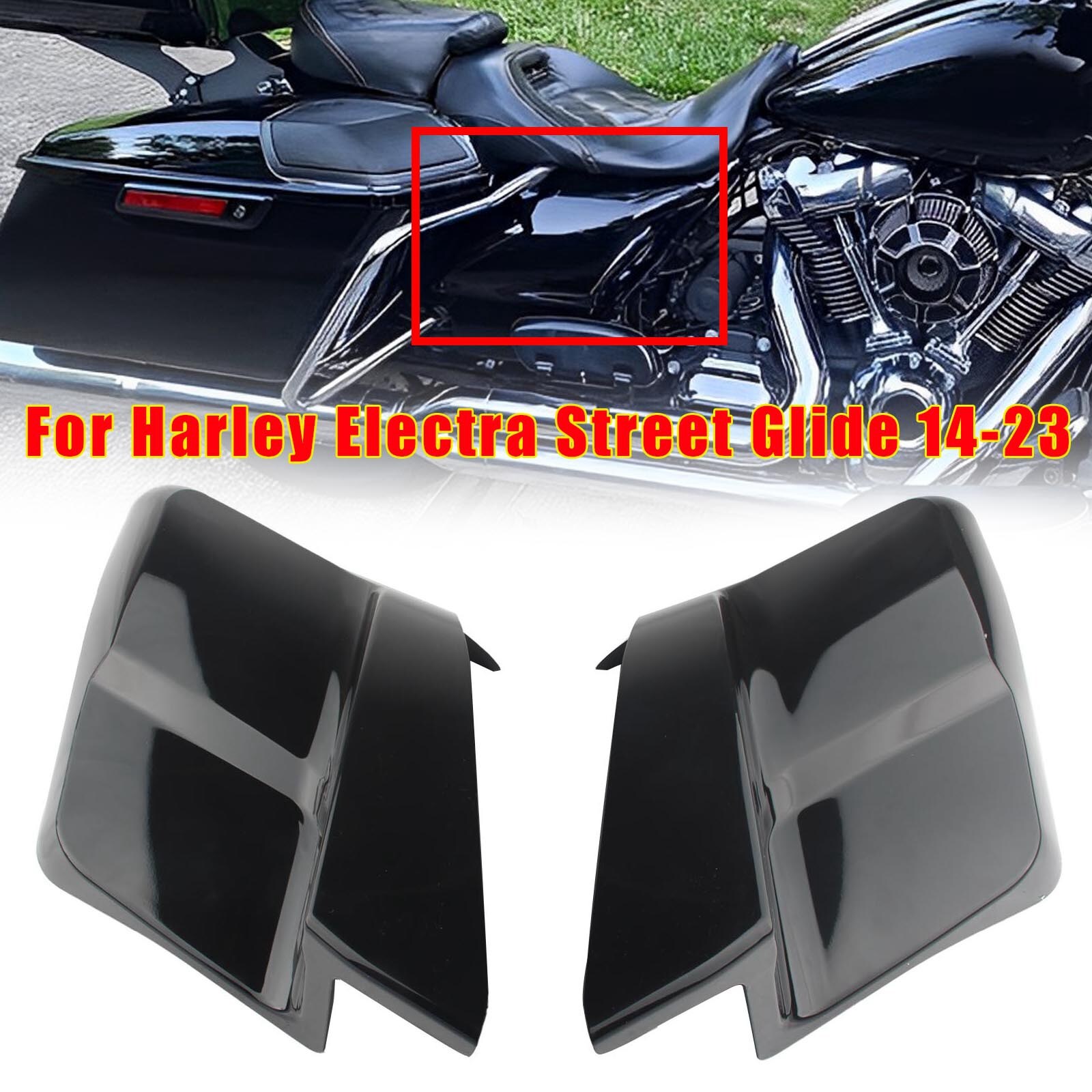 Vivid Black Stretched Side Cover Panel Fit For Harley Electra