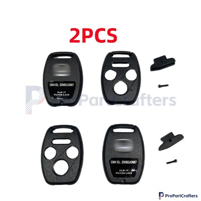 NEW For Civic Accord CR-V Pilot Insight 2pcs Remote Fob Key Case Shell Cover