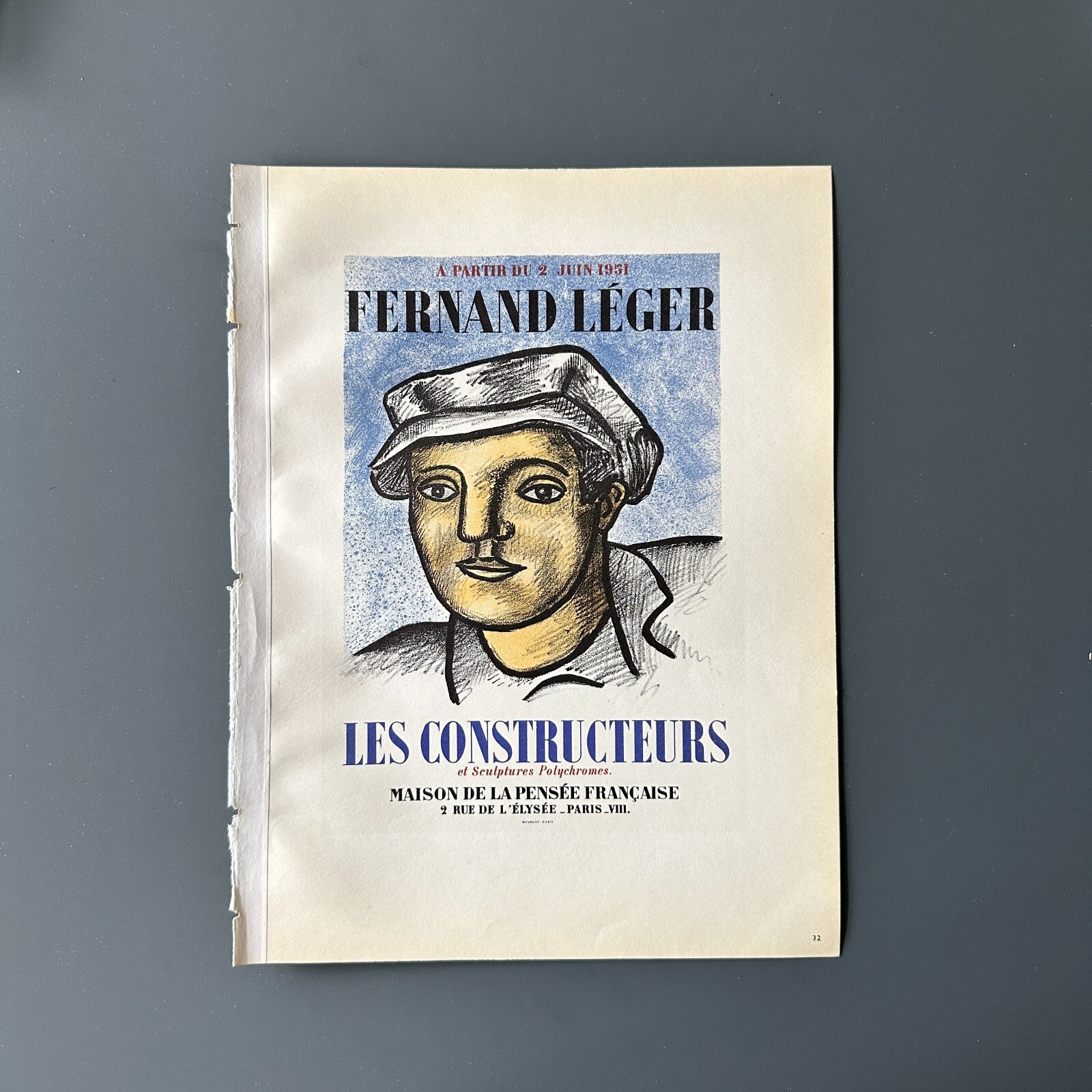 French poster for Fernand Leger sculpture exhibition Paris 1951 (Repro) French poster for Fernand Leger sculpture exhibition Paris 1951 (Repro)
