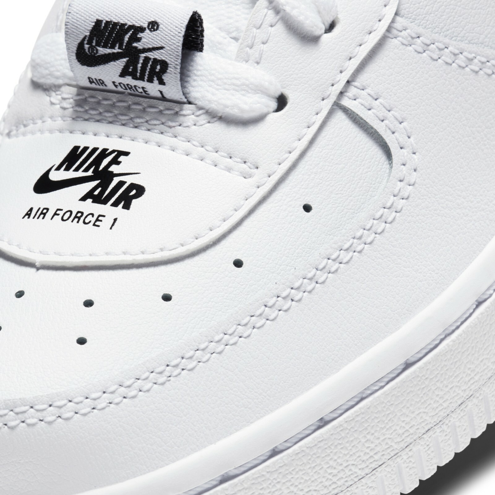 nike air force one overbranded white