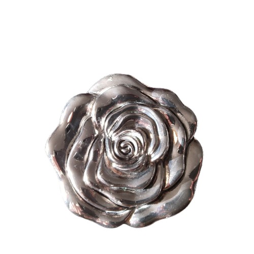 Silver crome rose valentine compact purse mirror gift