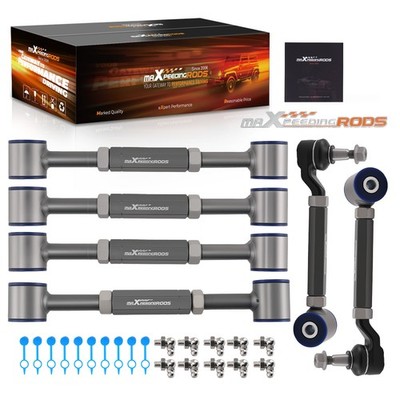 6pcs Adjustable Rear Camber Toe Arms Suspension Kit for Honda Accord 1998-2002