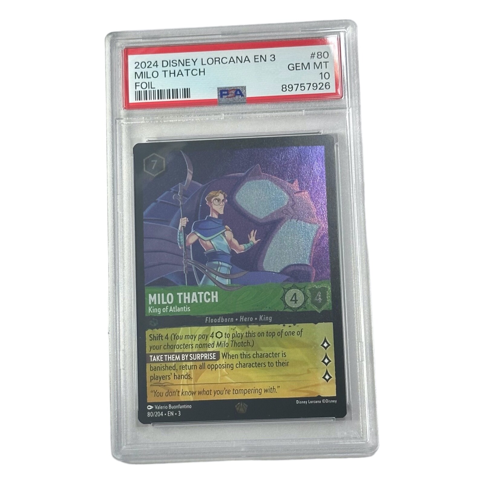 2024 Disney Lorcana EN 3 FOIL Milo Thatch King of Atlantis