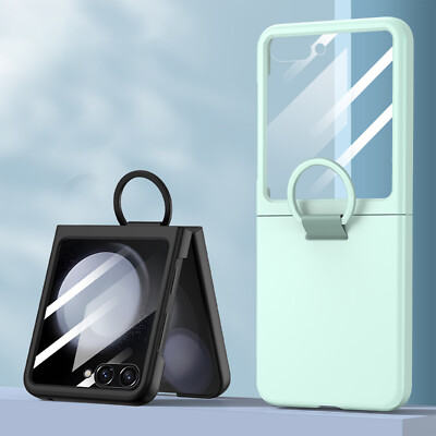 For Samsung Galaxy Z Flip5 5G Slim Shockproof Screen Protector with Ring Case 
