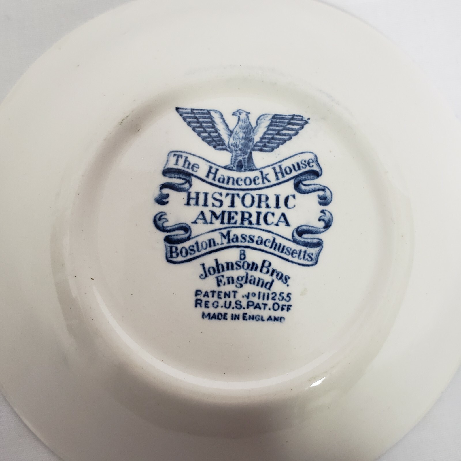 Johnson Bros Historic America Blue Hancock House Cereal Bowl 6 3/8